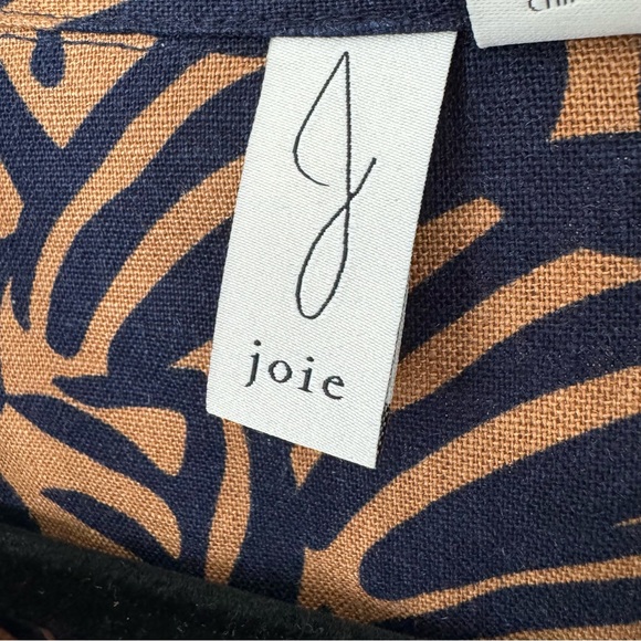 JOIE Linen Blend Animal Print Shirt/Light Jacket - Picture 5 of 5
